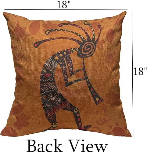 Miniatura 2 de Mugod Kokopelli - Fundas de cojín decorativas para sofá, decoración del hogar, decoración étnica africana de la fertilidad, fundas de almohada para