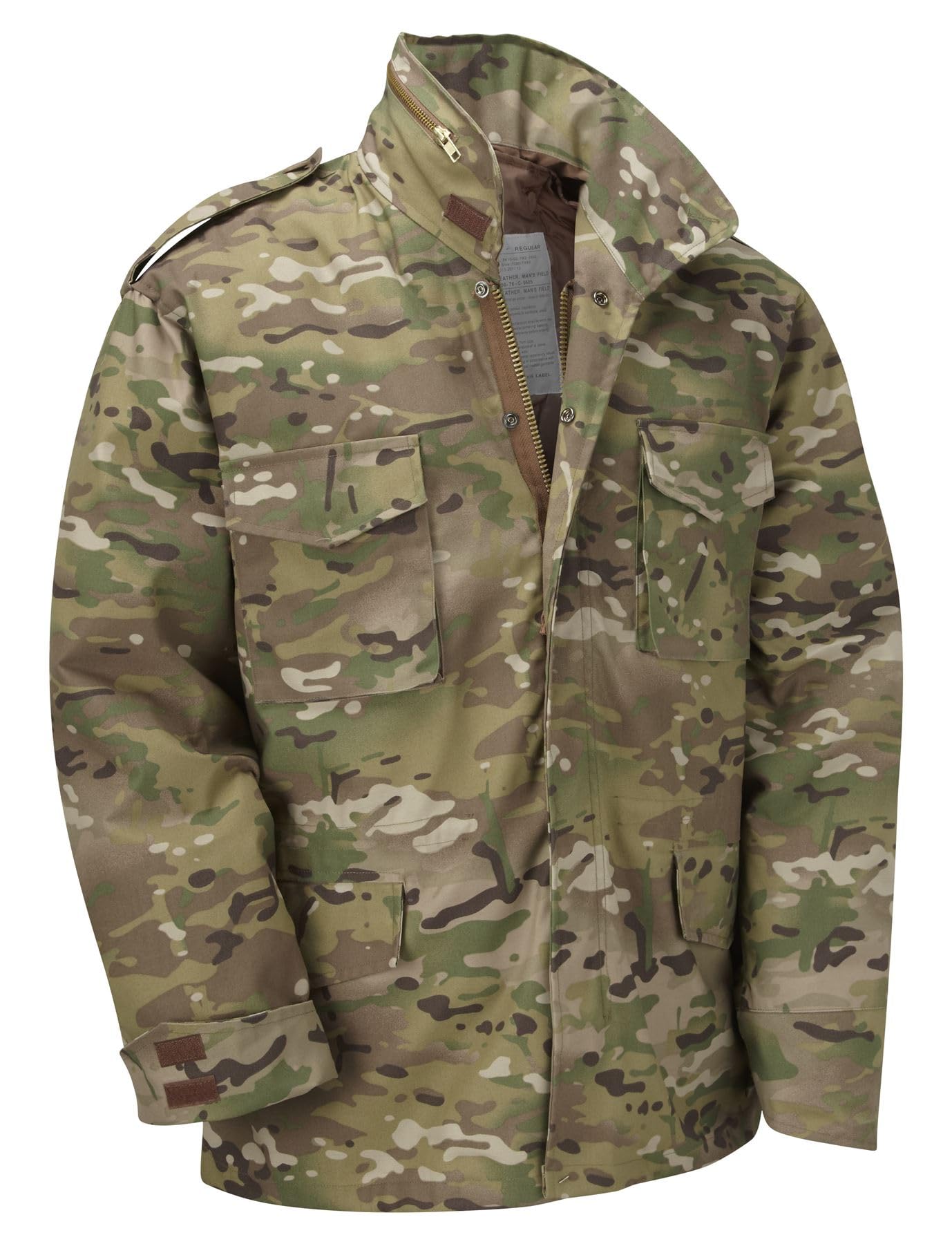 Vintika Unisex Multi Camo Mtp M65 Field Jacket Cold Weather Coat With Removable Liner [, 5XL]