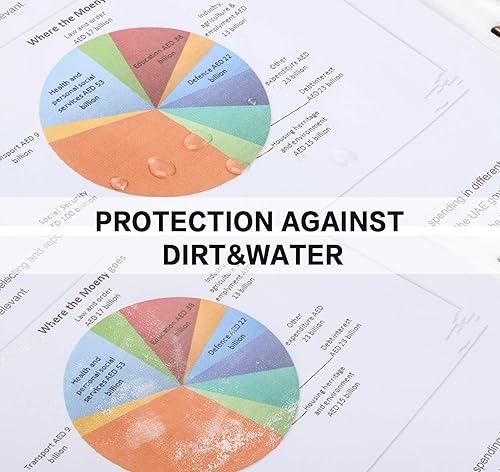 Miniatura 6 de PANDRI - Protectores de hojas, paquete de 300 protectores de páginas de plástico transparente y resistente, con 11 agujeros para carpetas de 3