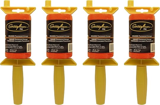 25159 Pro Masons Line Reels 1/4 Lb. 250. Stringliner PRO Braided FL Orange 250. 4 Pack