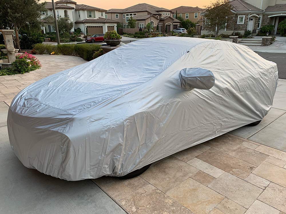 Crevelle Custom Fits 2004-2022 Toyota Prius Prius Prime Prius Plug-in Hatchback Wagon Car Cover Silver Metallic Covers — view 5