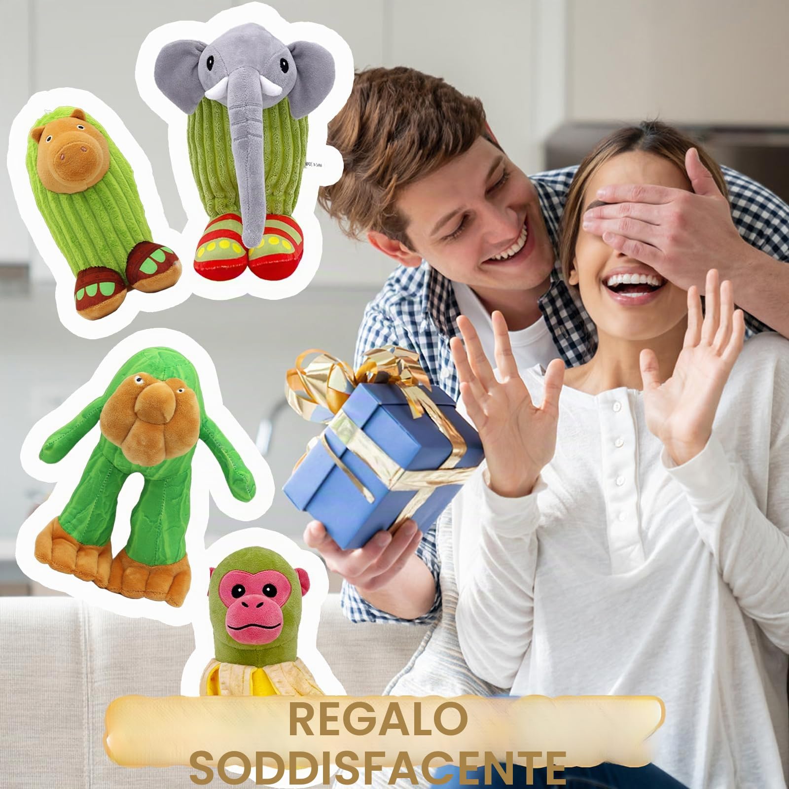 Peluche Chimpanzini Bananini, Plush Tung Tung Tung Sahur, Set di Personaggi Peluche 8 Pezzi, Bambola Morbida Squalo, Animali di Peluche, Regali per Fans adulto