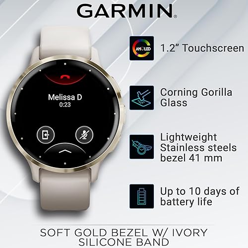 Miniatura 3 de Wearable4U - Reloj inteligente Garmin Venu 3S GPS, pantalla AMOLED de 1.614 in, características avanzadas de salud y fitness, hasta 10 días de