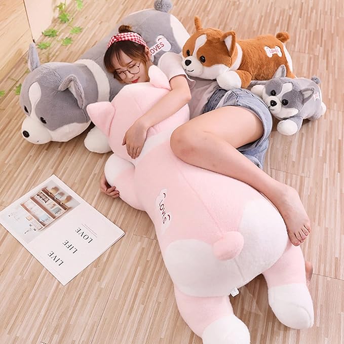 特大ぬいぐるみ 秋田犬 柴犬 抱き枕 ギュッとハグ もちころ クッション 柔らかく快適 肌に優しい 居眠り 寝そべり 職場 お昼休み 萌え萌え かわいい ねむねむ 女の子 ベッド 母の日 快適さ ベッドルーム ジップ 高弾力 抱き枕 サイズ 80cm