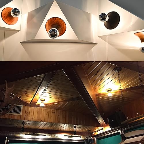 Miniatura 3 de Bombillas LED E14 de media luz cromada regulable de 4 W (equivalente a 40 W), blanco cálido 2700 K 400 lm G14 (G45) filamento vintage con espejo