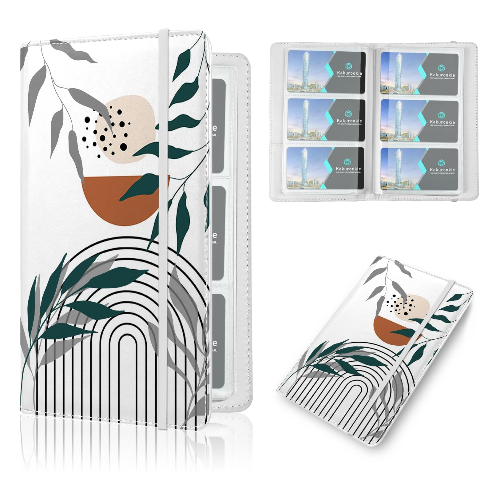 Kakurookie Floral Business Card Book Holder Organizer for Women, 240 Card Capacity, Stylish Name Card and Credit Card Holder for Professionals (