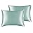 BEDELITE Satin Pillowcase for Hair and Skin, Super Soft and Cooling Similar to Silk Pillow Cases 2 Pack with Envelope Closure, Gift for Women Men(13x18 Toddler Size, Haze Blue)