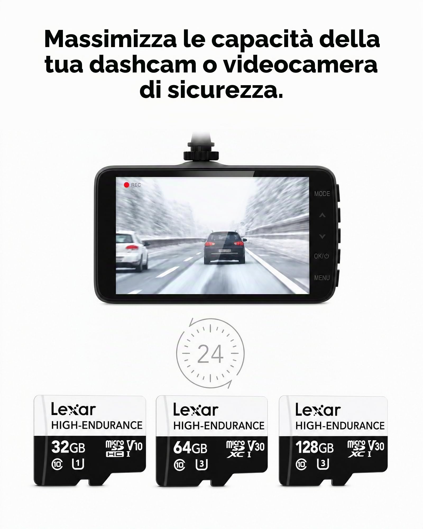 Lexar Scheda microSDHC/microSDXC UHS-I ad alta resistenza 128 GB