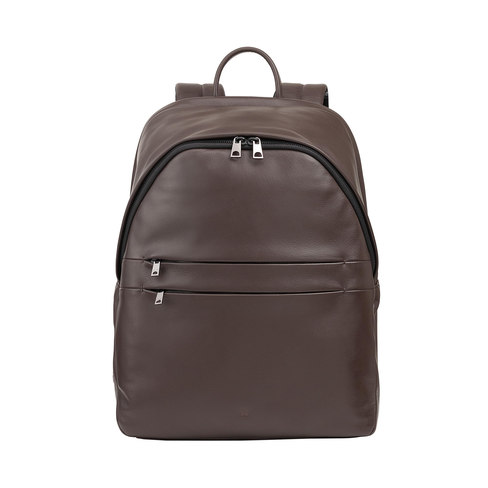 DUDU Skórzany plecak dla mężczyzn i kobiet do 15,6" MacBook 16 cali, plecak podróżny 20 litrów, plecak biznesowy o podstawowym designie elegancki kawowy brązowy, kawowy brązowy, 31,00