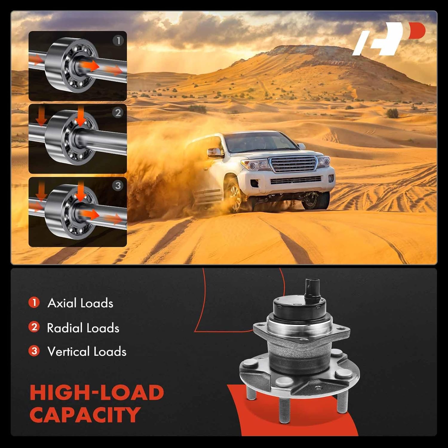 A-Premium Front Wheel Bearing and Hub Assembly with ABS & 5-Lug Compatible with Mazda RX-8 2004-2011