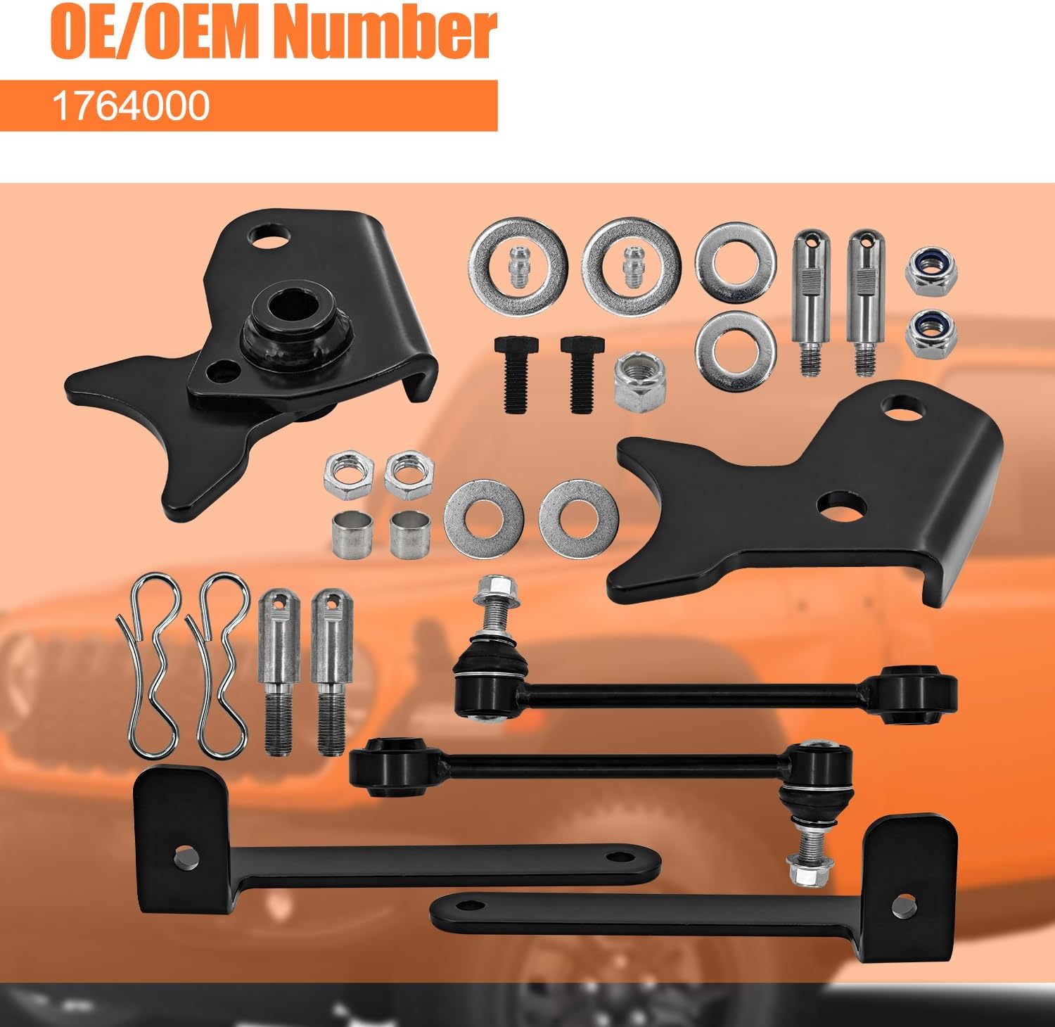 Front Sway Bar Quick Disconnect Kit Fit for Jeep JL Wrangler for JT Gladiator 0-4.5’’ Lift 1764000