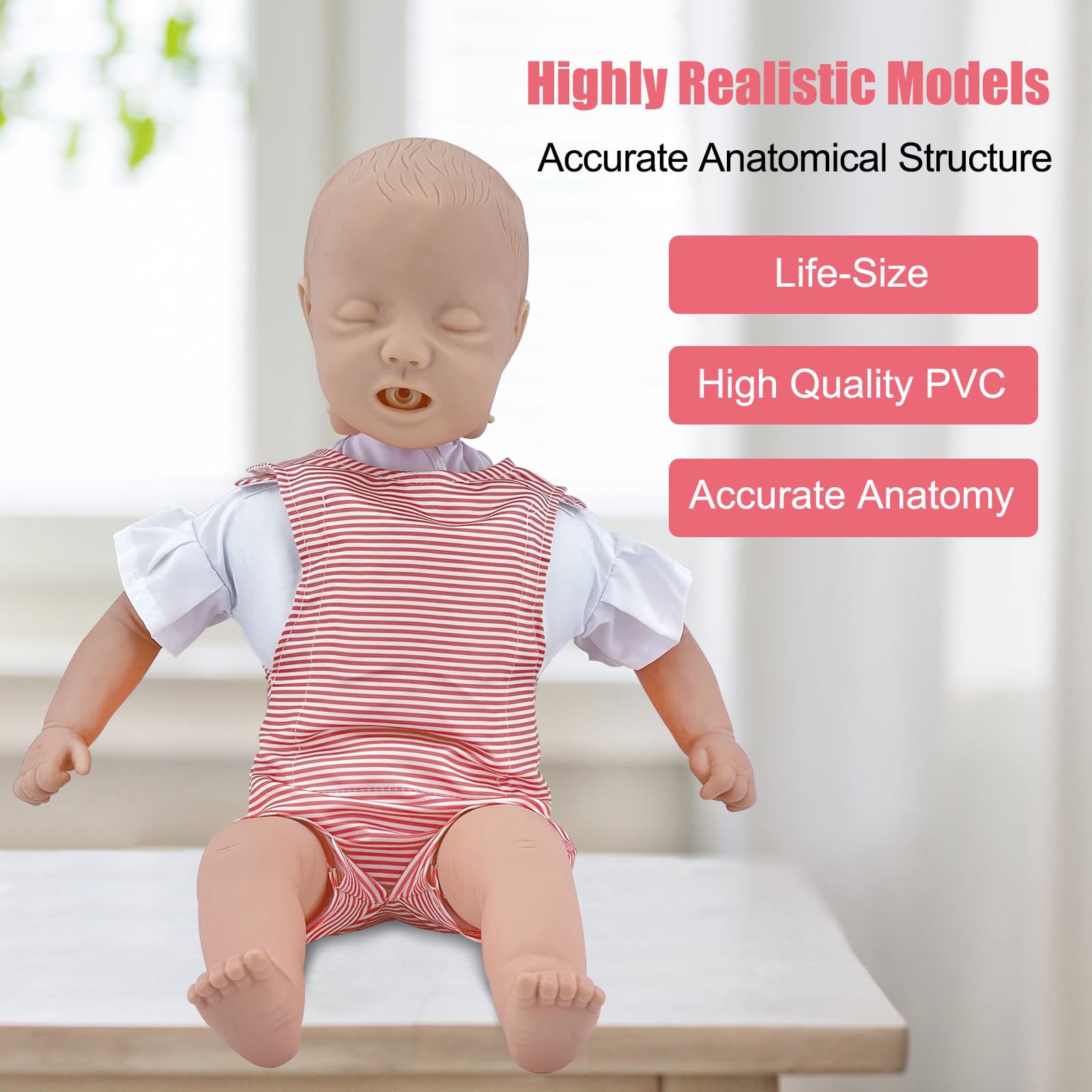 Maniqui de Reanimación Infantil, Maniqui de Entrenamiento de Primeros Auxilios, Maniquí de Reanimación Cardiopulmonar para Educación del Paciente y Enseñanza