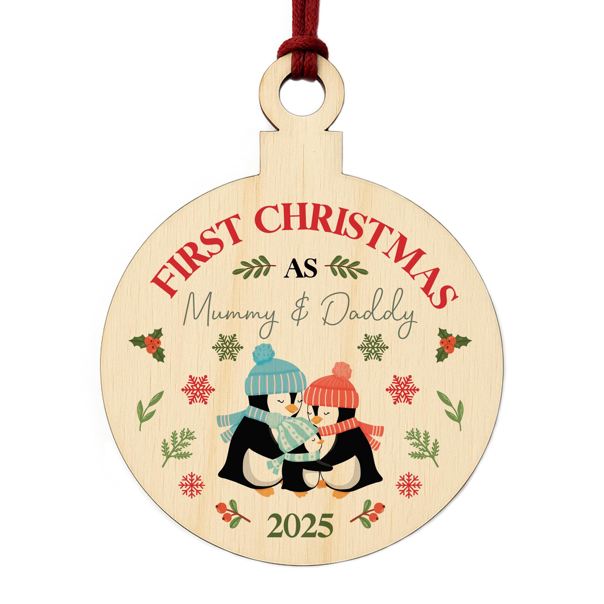 Red Ocean 1st Christmas As My Mummy And Daddy Personalised Bauble From Baby Girl Baby Boy Christmas For Mummy Daddy Keepsake