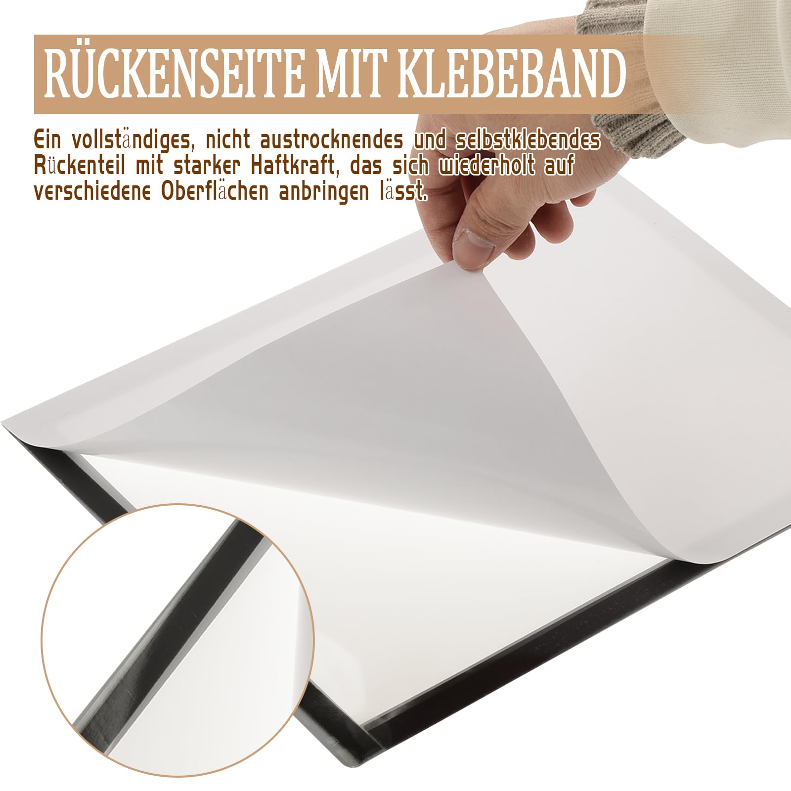 15 Stück Magnetrahmen A4 Selbstklebend – Magnetischer Bilderrahmen für Dokumente, Hinweise & Poster – Magnetfolie Selbstklebend – Rahmen DIN A4 – Bilderrahmen Magnetisch für Büro, Schule, Zuhause