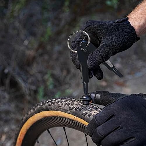 Miniatura 6 de Juego de 2 destornilladores de llavero, multiherramienta portátil EDC de bolsillo con Phillips y cabeza plana, diseño de forma de llave de acero