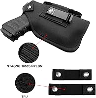 Vista 3 de Funda para pistola con láser pequeño y mediano para pistolas: Glock 19 17..Taurus G3C G3 9mm..Sig Sauer..S&W M&P Shield..Ruger..Springfield