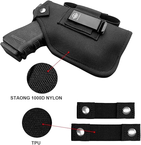 Miniatura 9 de Funda para pistola con láser para pistolas de 0.354 in Compatible con Glock 19, Taurus G3C, Sig Sauer, S&W M&P Shield 0.354 in, Ruger, Springfield