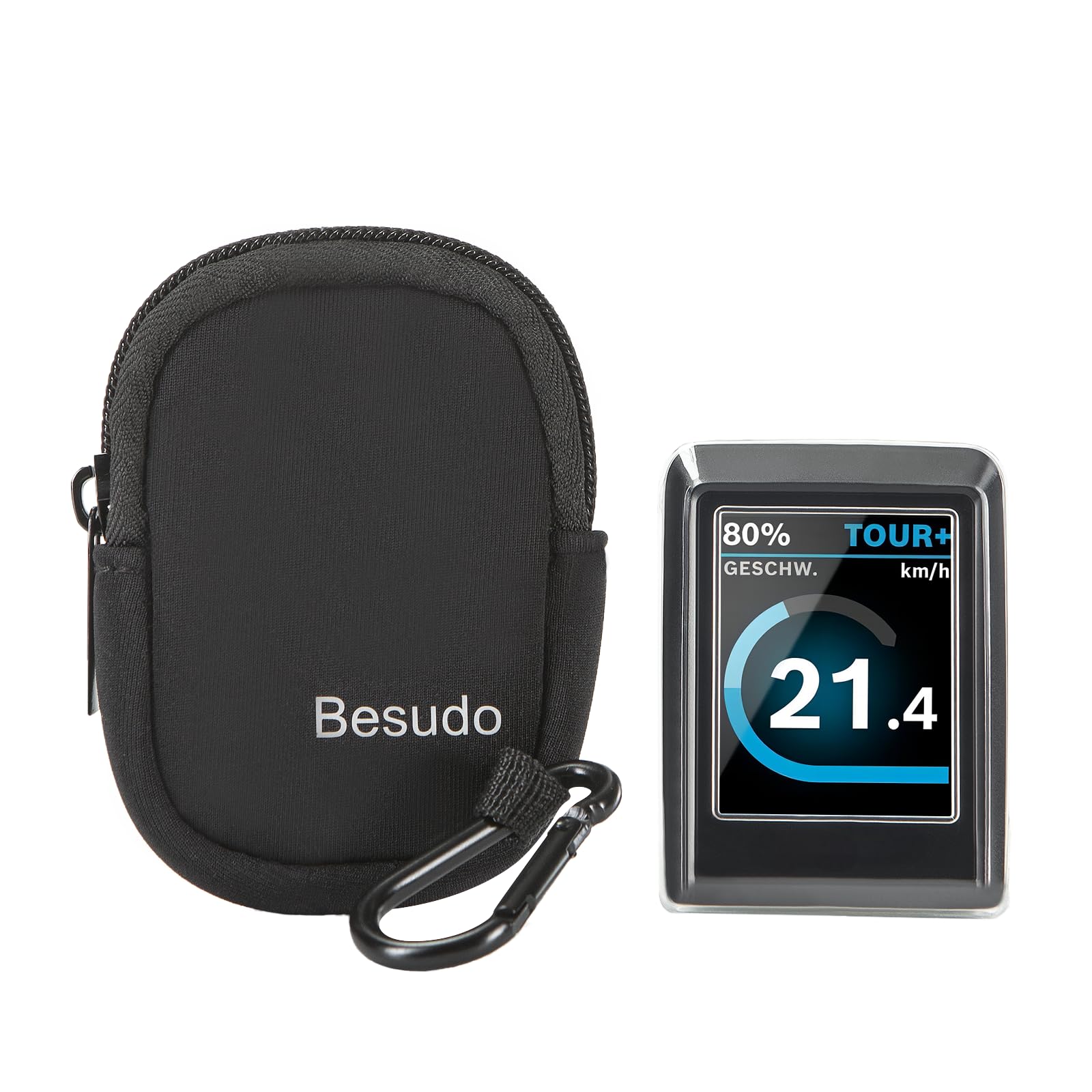 Besudo Displayschutz Schutzset passend für Bosch Kiox 300 Display(BHU3600) Schutzhülle und Schutztasche - E-Bike Zubehör