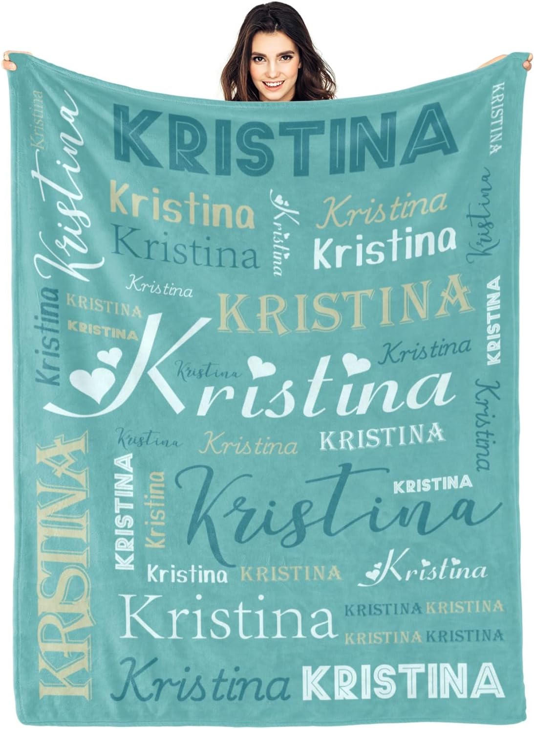 Dr.TOUGH Personalized Blankets for Kids Adult Custom Blanket with Name Customized Monogrammed Flannel Throw Personalized Name Blanket for Christmas Birthday Gifts