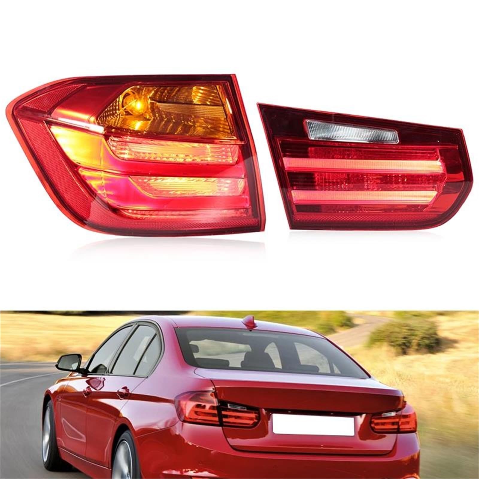 Gruppo Luci Posteriori Auto Indicatori Direzione Freno Retromarcia Lampada Fendinebbia Per Serie 3 F30 316 318i 320li 2012-2016 | Outer Left
