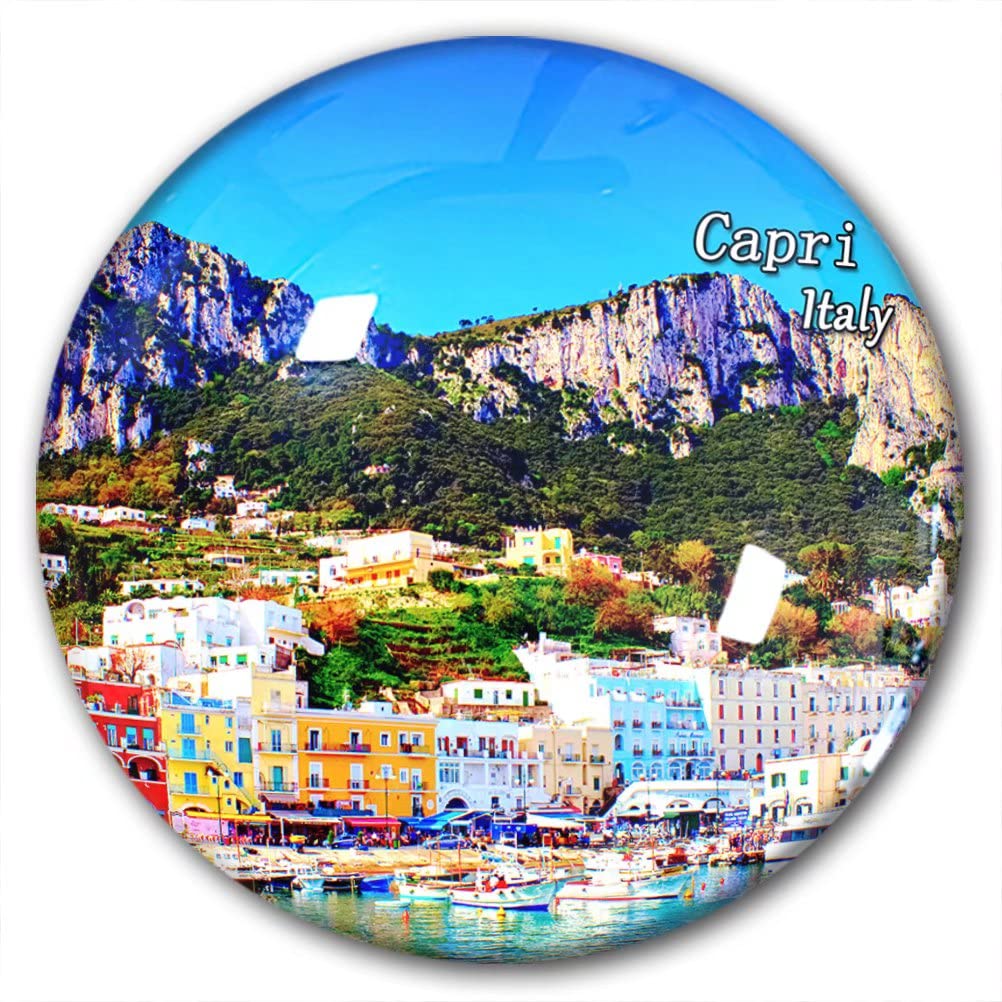 Italy Capri Fridge Magnet Refrigerator Stickers Decorative Magnet Travel Souvenir Crystal Glass