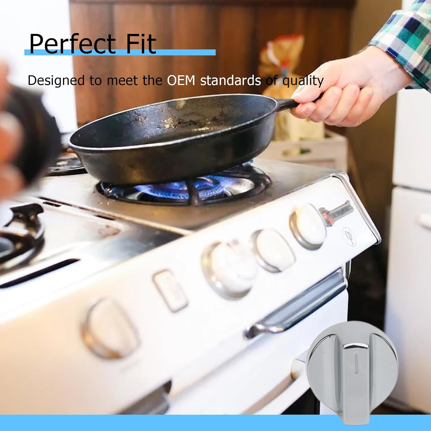 W11517334 Range Knobs for Whirlpool Gas Range Stove Knobs Replacement Parts WEG745H0FS0 WEG515S0FS0 Compatible with Whirlpool Stove Burner Control Knobs Appliance Accessories, 4 Pack