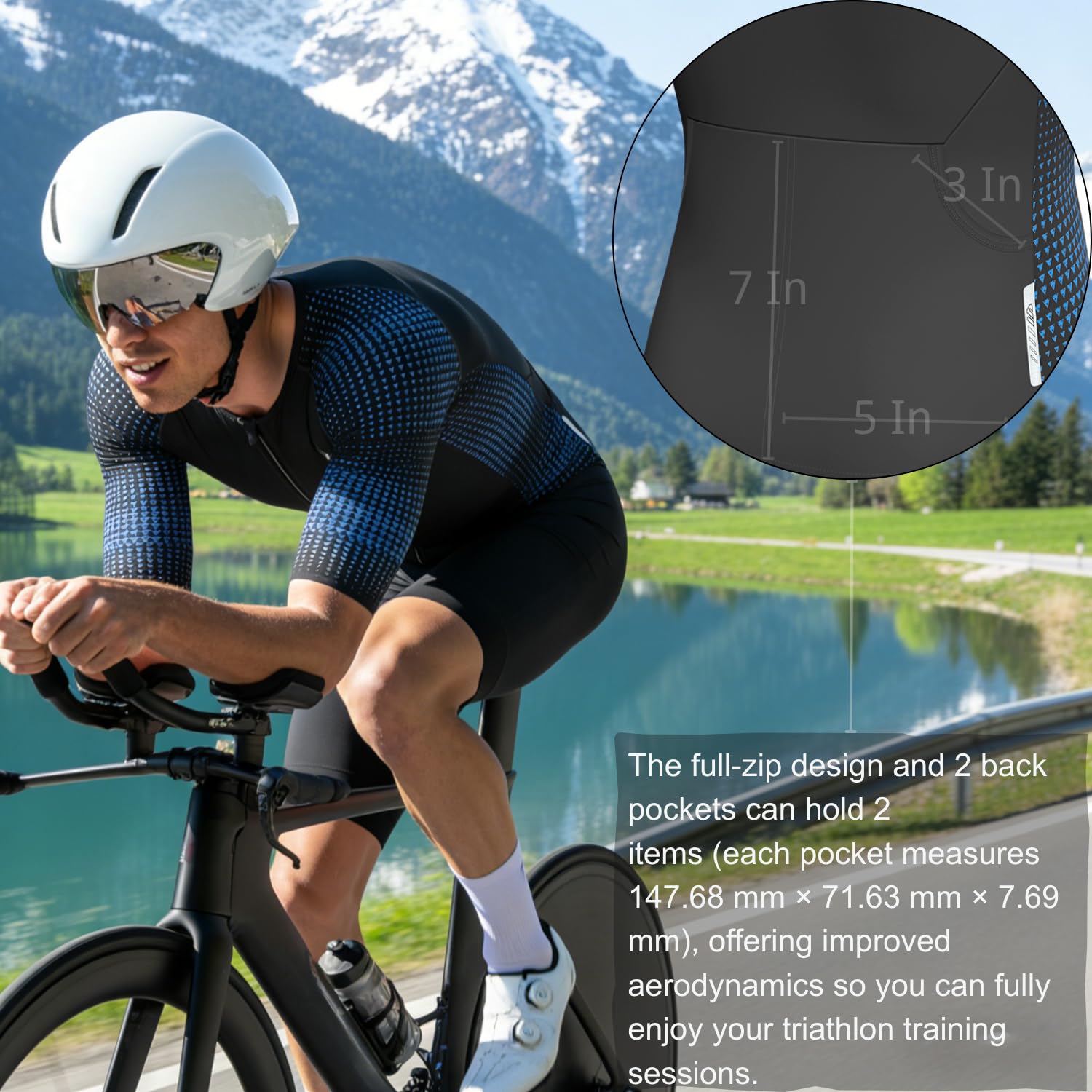 Wulibike Triathlon Anzug Herren Trisuit ärmellos,Atmungsaktiv Schnelltrocknend Tri Suits für Radfahren Laufen Rennen Training