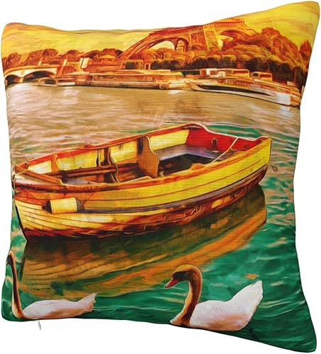 Miniatura 2 de YIPOCH Eiffel Tower- Throw Pillow Covers 24"x24" Throw Pillow Cushion Cases Decoration for Couch Sofa Pillow Covers fundas para cojines de sala Cute