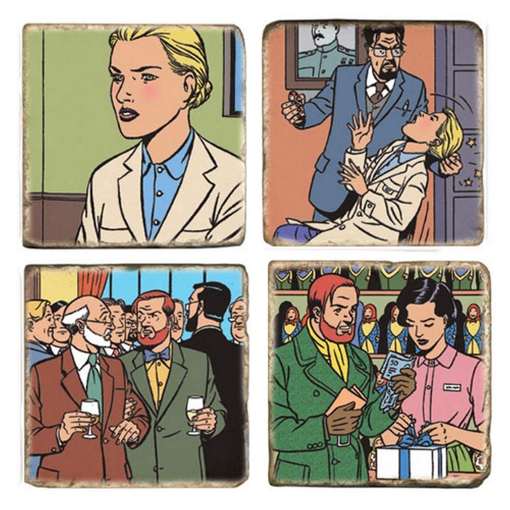 Akimoff Collections Marbles signs Blake and Mortimer The Voronov Plot (5x5cm)