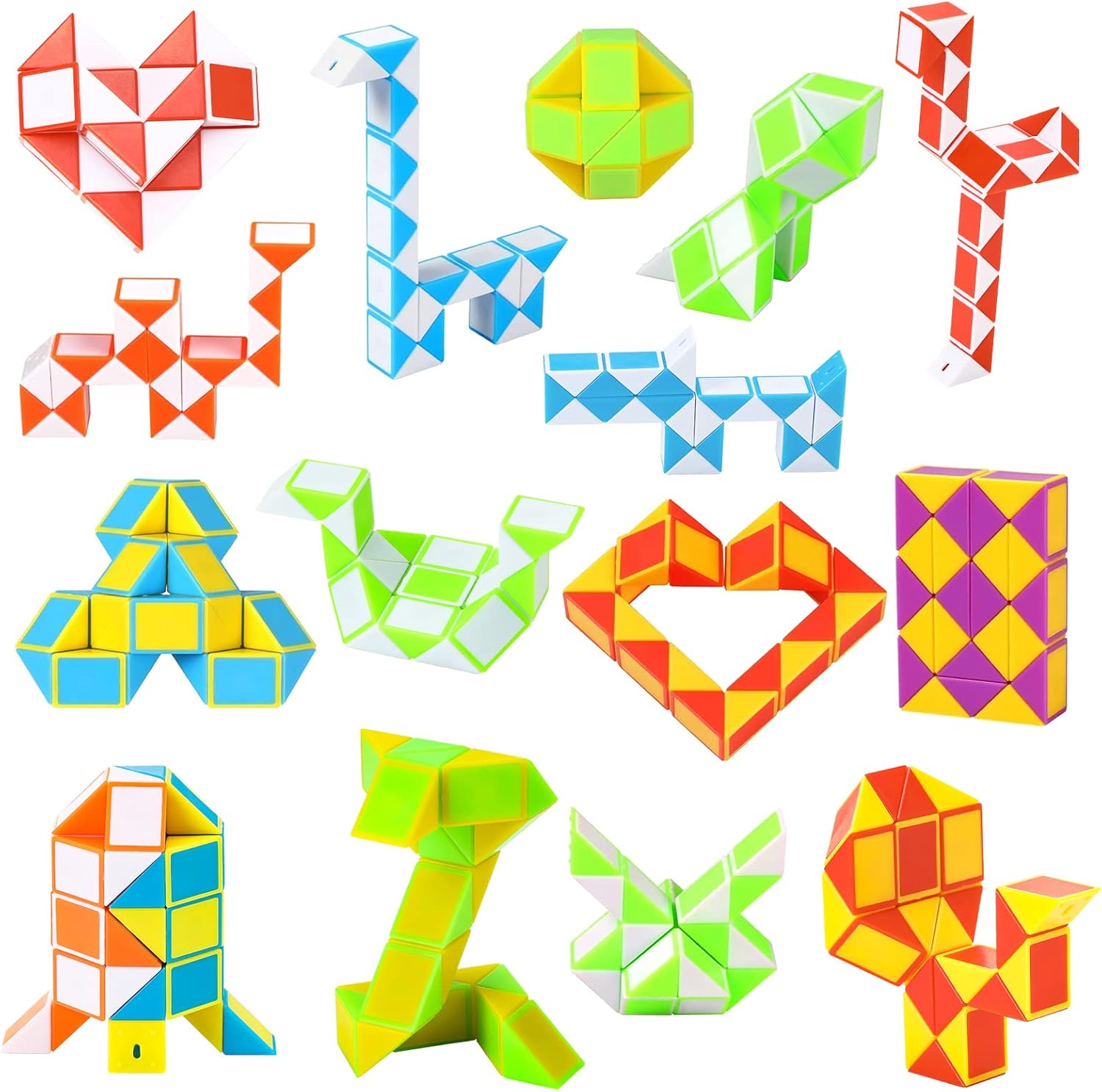 24 Pack 24 Blocks Magic Snake Cube,Mini Twist Puzzle Bangladesh Ubuy