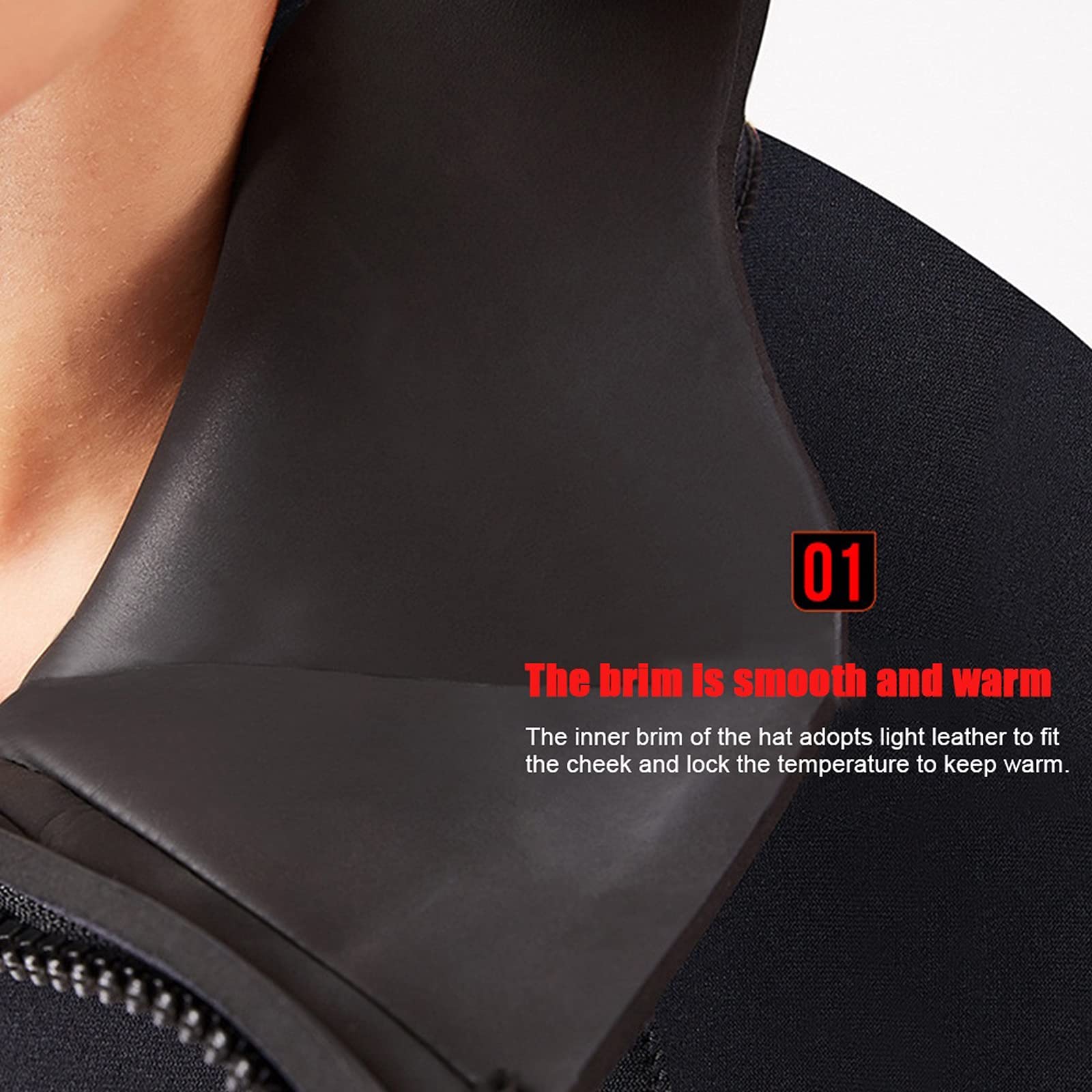 Muta umida per gli uomini Uomini Costume da bagno intero 3mm Neoprene Full Body Cappuccio Muta Protezione Termica Snorkeling Cerniera Abbigliamento