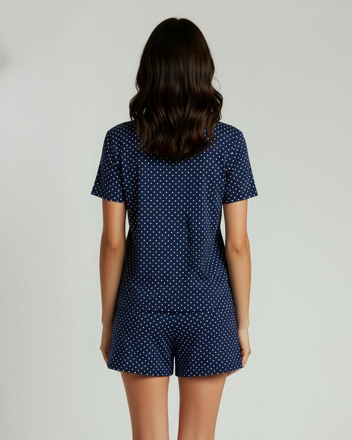 Real Essentials 2 Pack: Women’s Short Sleeve Pajama Short Set - Comfy Lightweight Soft Lounge Sleepwear (Plus - Image 6