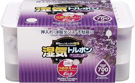 Amazon 紀陽除虫菊 除湿剤 湿気トルポン つめかえタイプ 本体 ラベンダーの香り 700ml J 6045 紀陽除虫菊 除湿剤 乾燥剤