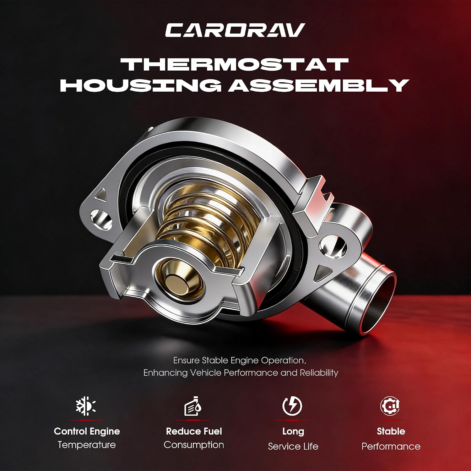 Upgrade Aluminum Thermostat Housing Assembly Compatible with Dodge Durango Jeep Grand Cherokee 2011-2015, Jeep Wrangler JL 2012-2018, Replaces 902-852 5184651AG 5184651AH
