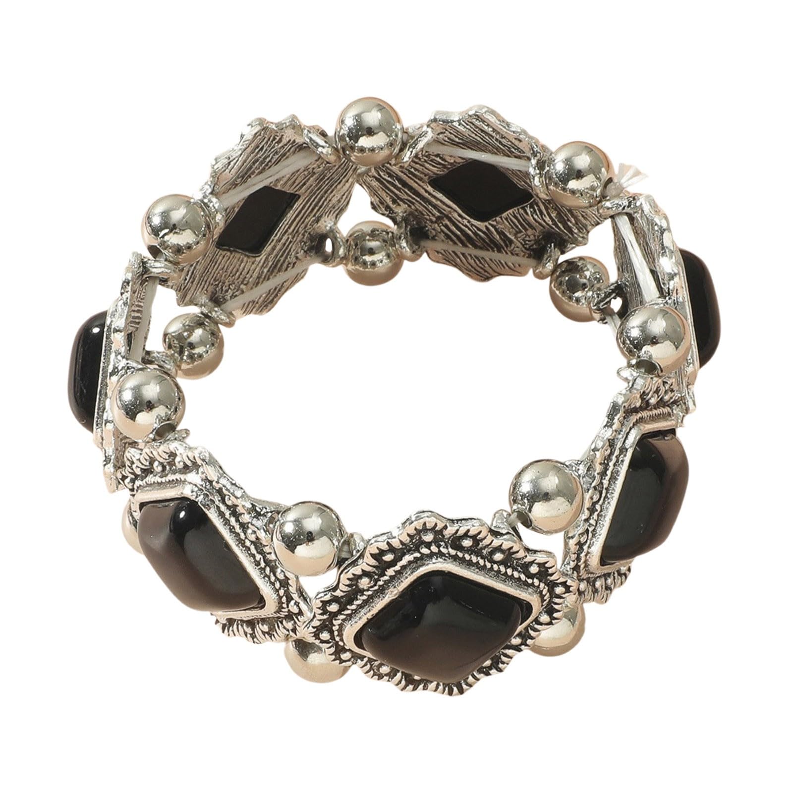 Bracelet jonc câble acier inoxydable ajustable avec charm cœur - 5