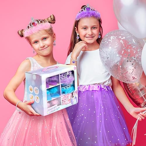 Miniatura 5 de Juego de zapatos de princesa para niñas, juguetes de vestir para niñas, kit de joyería para niñas pequeñas, disfraces de princesa, juguetes para