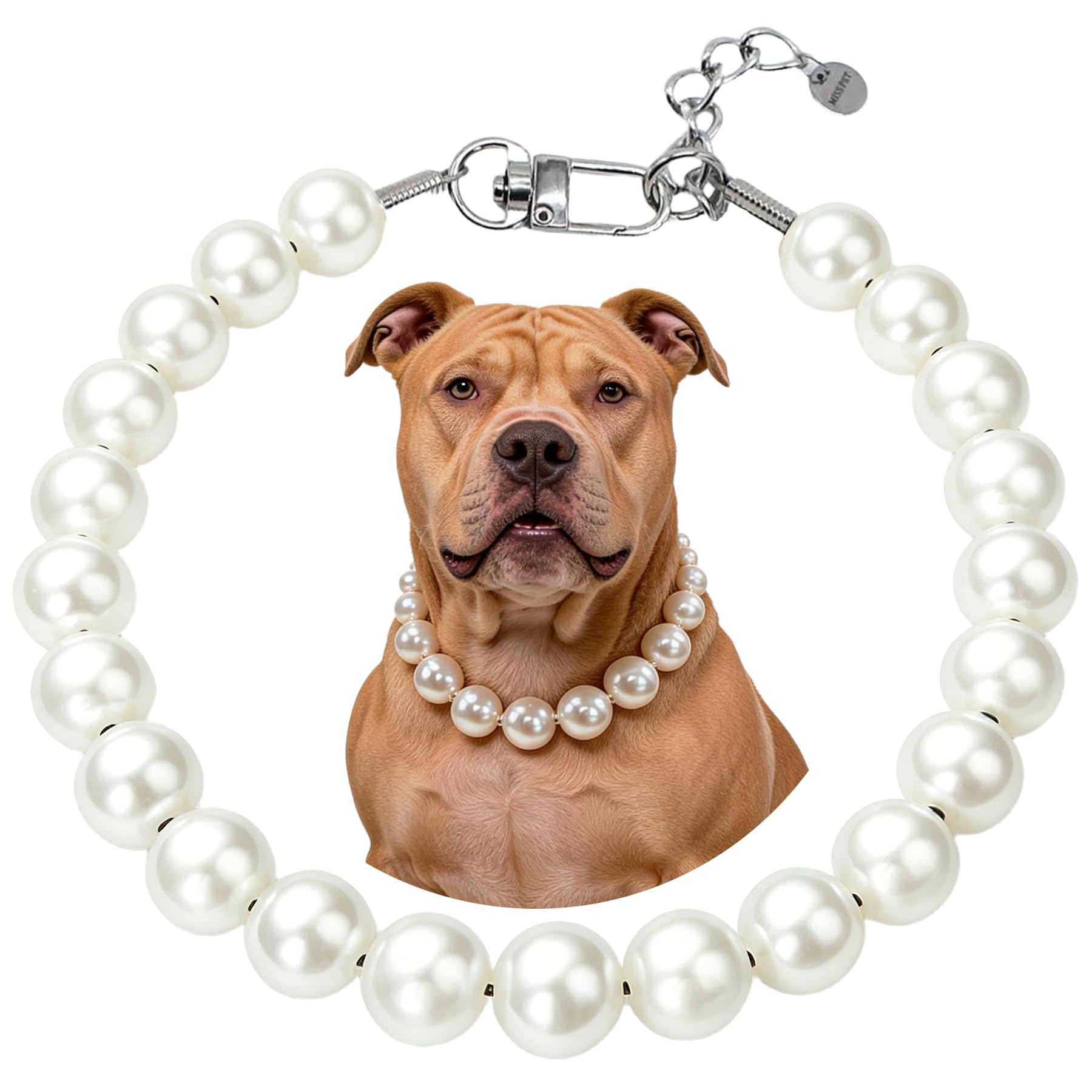 0.7"Pearl Dog Collar