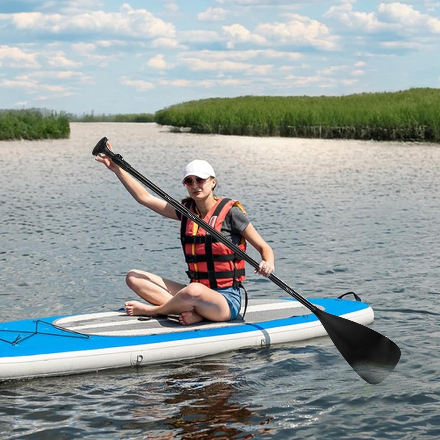 Kayak Paddle Stick - Fishing Kayak Paddles Oars, Inflatable Kayaks Oars | Beginner Paddleboard Paddles Set, Removable Rowing Tool, Canoe Accessories for Outdoor Boating Adventure Fishing Sea Sports
