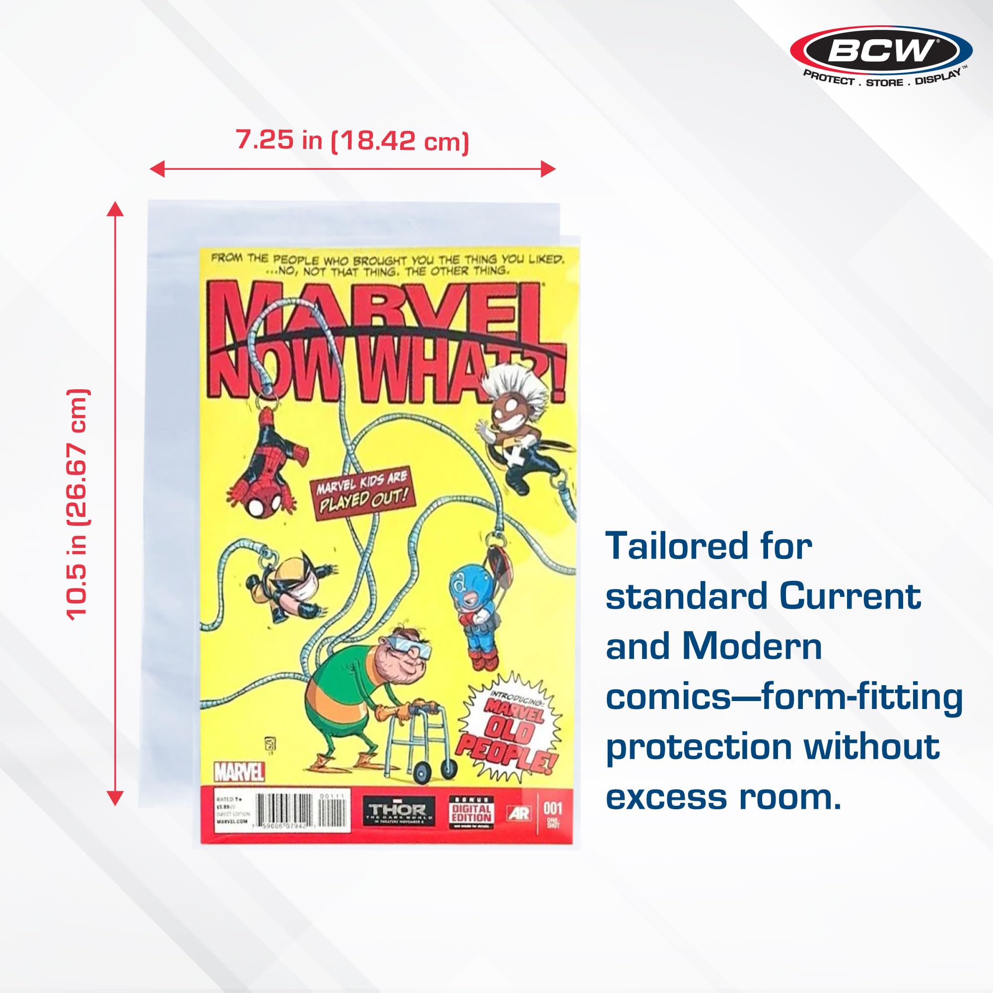 BCW Mylar Current Comic Book Bags 4-Mil (25 Stück) [Import allemand]