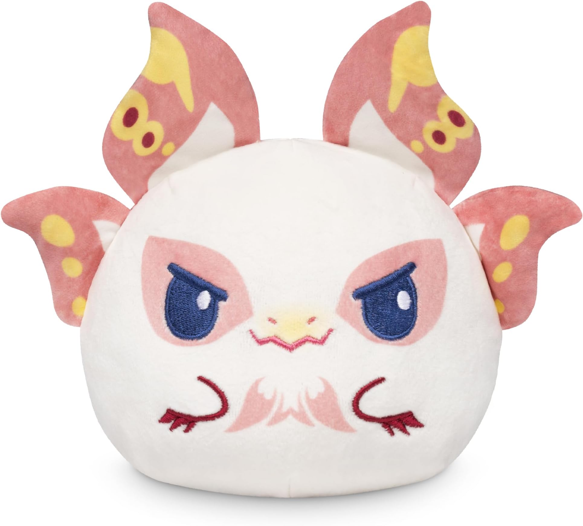 TeeTurtle Reversible Capcom Mizutsune Plushie 4-Inch White and Blue Two-Sided Flip Plush Toy with Embroidered Details - Cute Mini Collectible Plush for Kids, Teens, and Adults