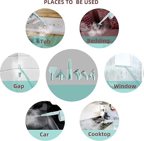 Miniatura 5 de Newbealer 7 piezas de accesorios de repuesto para trapeador de vapor todo en 1 y limpiador de mano desmontable NB602N - Triángulo, latón, hueco,