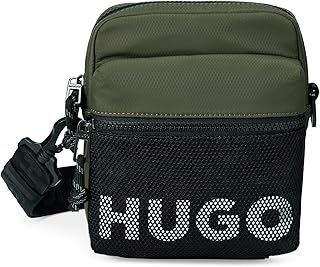 HUGO mens Mesh Logo Small Crossbody Bag