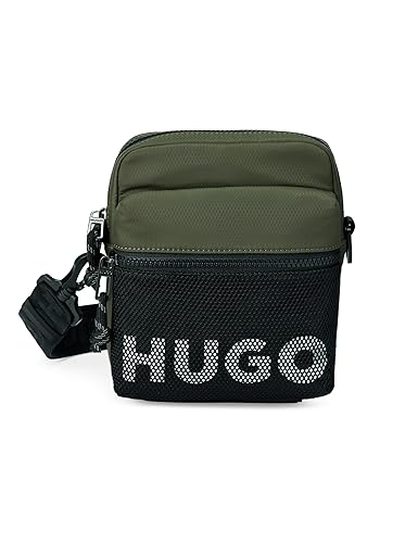 HUGO mens Mesh Logo Small Crossbody Bag