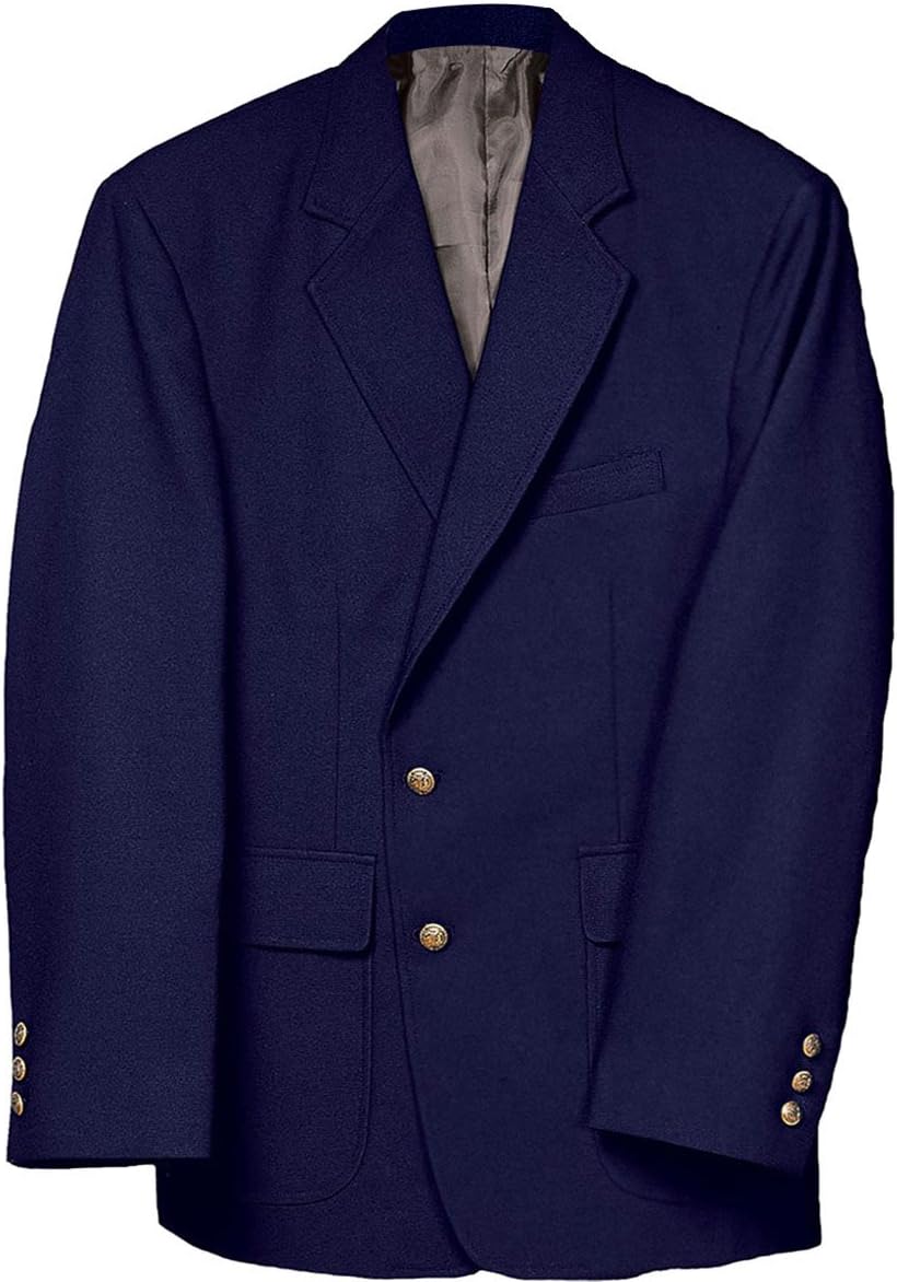 Edwards Men's Classic Two Button Single Breasted Blazer, Navy, 50 Regular