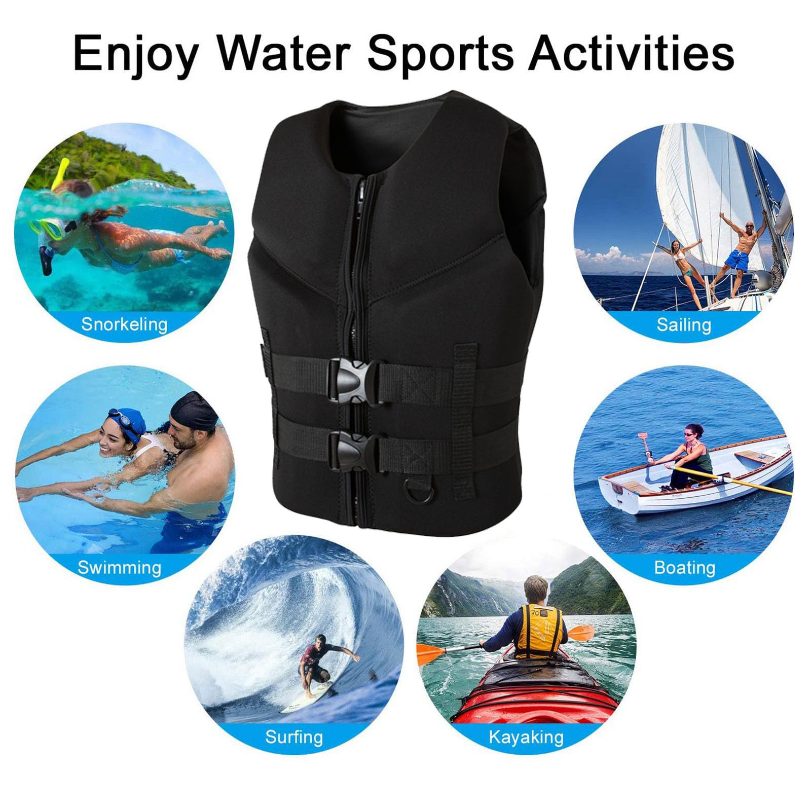 Giubbotto di Salvataggio Professionale Alta Galleggiabilità per Adulti attività Nautiche e Motoscafi Sicurezza Costume da Bagno Donna Intero Top Bikini