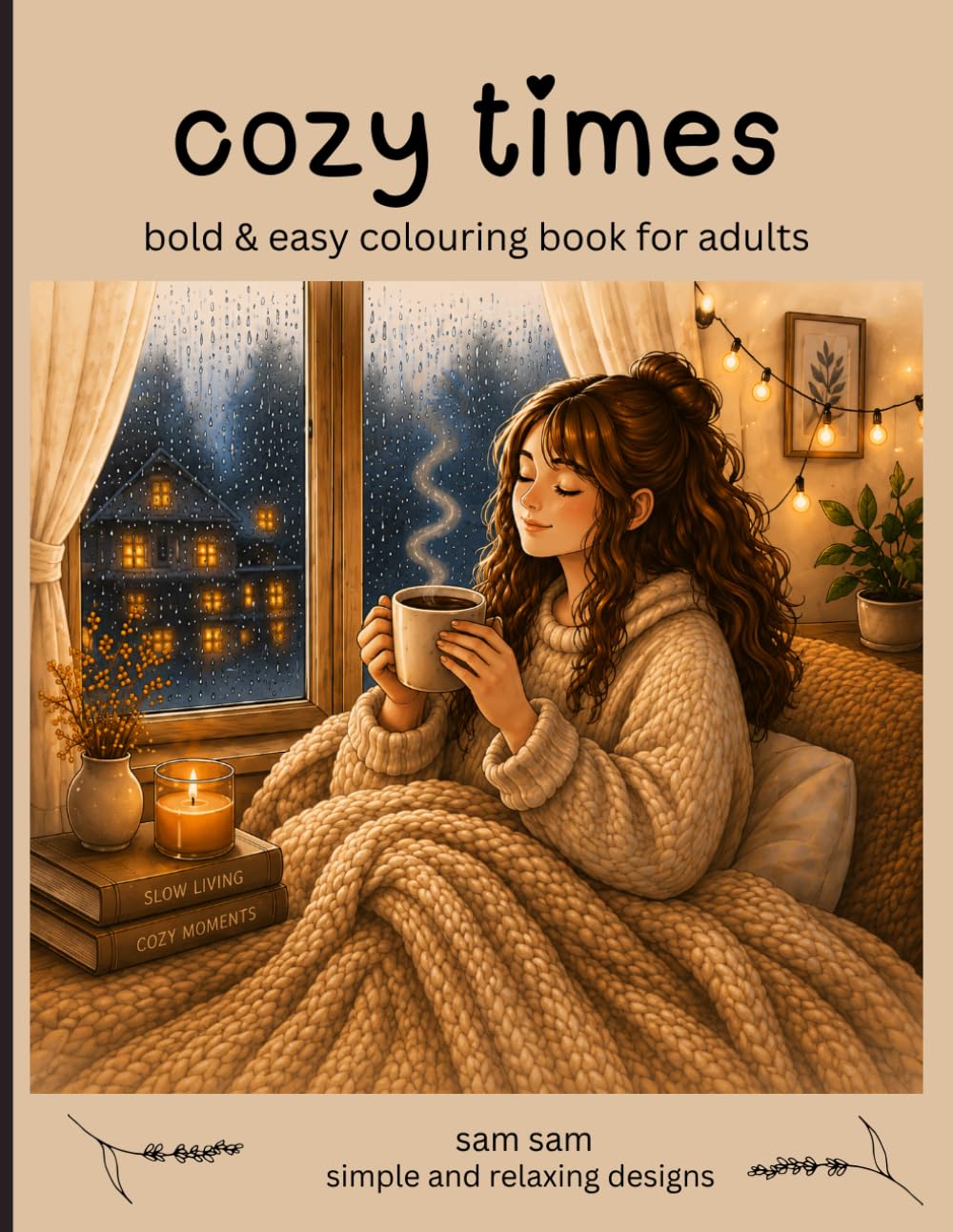 cozy times: bold and easy colouring book for adults| relaxing cozy aesthetic scenes