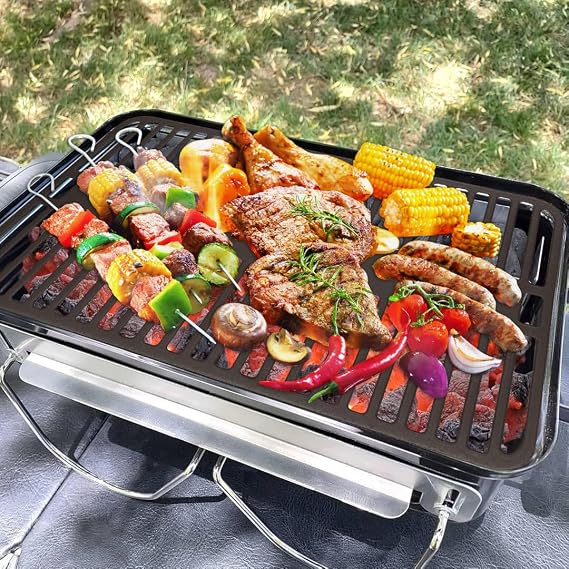 Cast Iron Grill Grate for Weber Go-Anywhere Charcoal and Gas Grill, Cooking Grill Grids Replaces 80631, 70211, 3634, 67195, 16 x 10