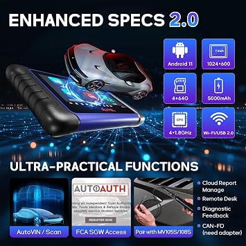 Autel IM508S Scanner Programmer Tool Full OBDII Diagnostics Code Readers Diagnostics Scan Tool Programming 3000+ Bidirectional Tests 40+ Resets Android 11 FCA AutoAuth 4/64G