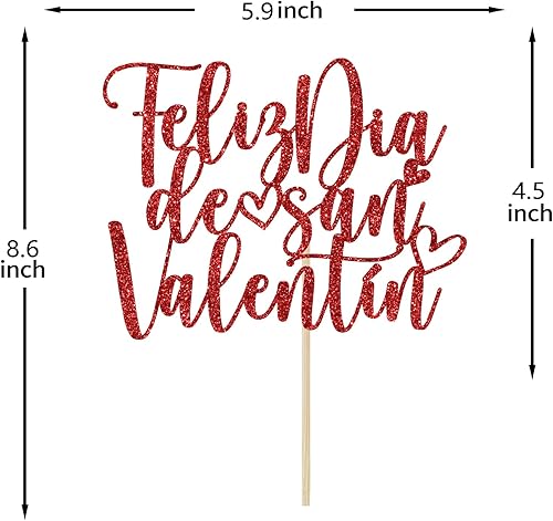 Miniatura 6 de Feliz Día de San Valentín Decoración para tartas, decoración de pastel del día de San Valentín, decoración española para el día de San Valentín,