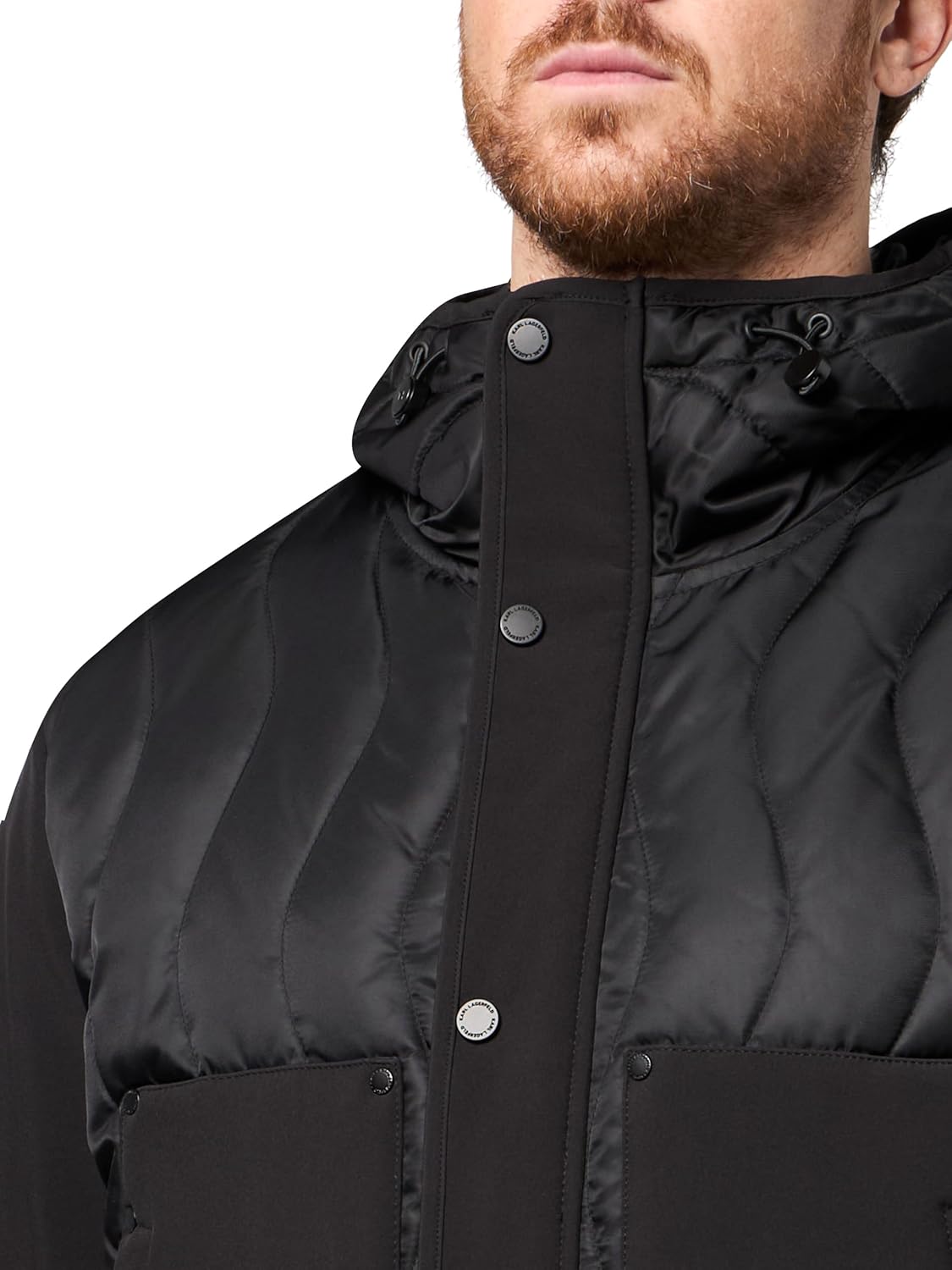 KARL LAGERFELD Men's Outerwear Quilted Hooded Jacket - Image 3